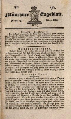 Münchener Tagblatt Freitag 3. April 1829