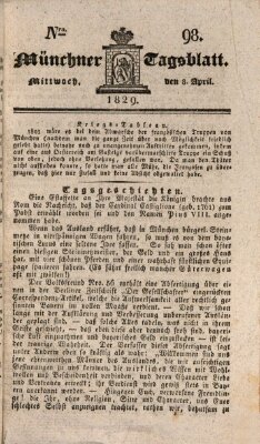 Münchener Tagblatt Mittwoch 8. April 1829