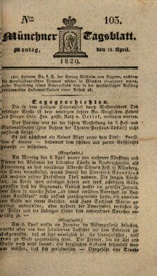 Münchener Tagblatt Montag 13. April 1829