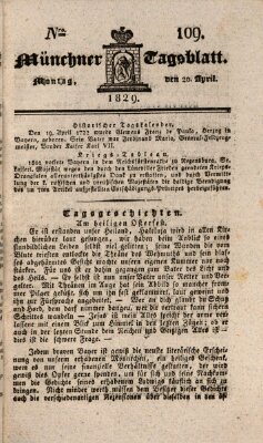 Münchener Tagblatt Montag 20. April 1829