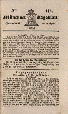 Münchener Tagblatt Samstag 25. April 1829