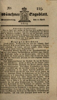 Münchener Tagblatt Donnerstag 30. April 1829