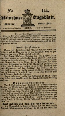 Münchener Tagblatt Montag 25. Mai 1829