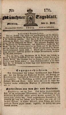 Münchener Tagblatt Montag 22. Juni 1829