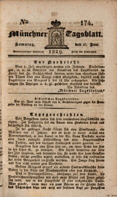 Münchener Tagblatt Freitag 26. Juni 1829