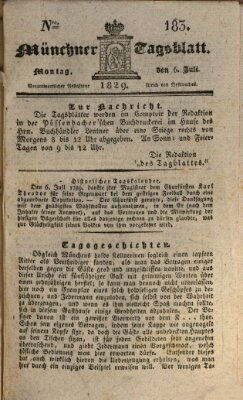 Münchener Tagblatt Montag 6. Juli 1829