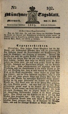 Münchener Tagblatt Mittwoch 15. Juli 1829