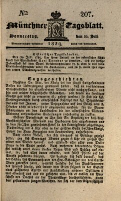 Münchener Tagblatt Donnerstag 30. Juli 1829