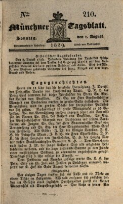 Münchener Tagblatt Sonntag 2. August 1829