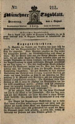 Münchener Tagblatt Dienstag 4. August 1829