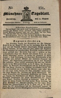 Münchener Tagblatt Sonntag 23. August 1829