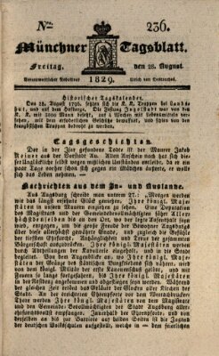 Münchener Tagblatt Freitag 28. August 1829