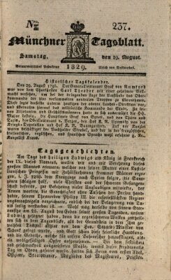 Münchener Tagblatt Samstag 29. August 1829