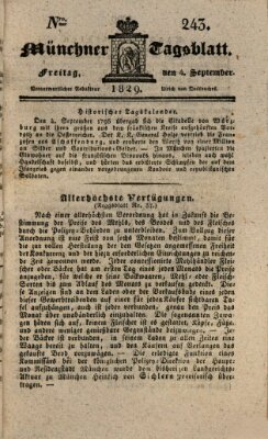 Münchener Tagblatt Freitag 4. September 1829