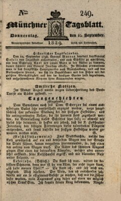 Münchener Tagblatt Donnerstag 10. September 1829