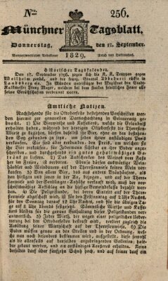 Münchener Tagblatt Donnerstag 17. September 1829