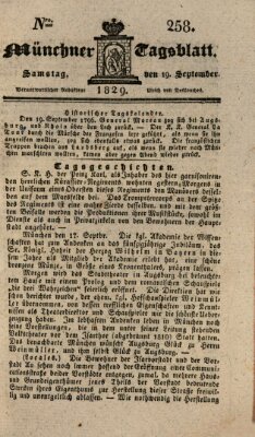 Münchener Tagblatt Samstag 19. September 1829