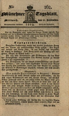 Münchener Tagblatt Mittwoch 23. September 1829