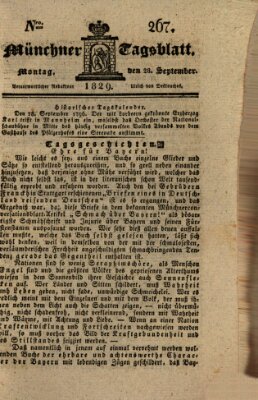 Münchener Tagblatt Montag 28. September 1829