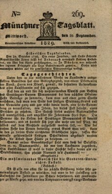 Münchener Tagblatt Mittwoch 30. September 1829