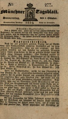 Münchener Tagblatt Donnerstag 8. Oktober 1829