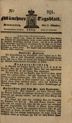 Münchener Tagblatt Donnerstag 22. Oktober 1829