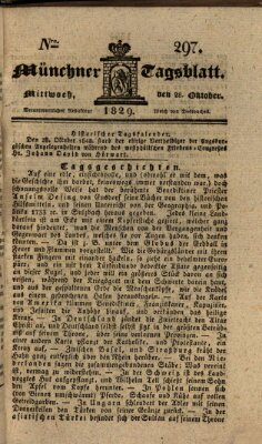 Münchener Tagblatt Mittwoch 28. Oktober 1829