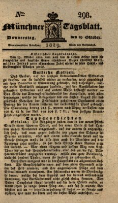 Münchener Tagblatt Donnerstag 29. Oktober 1829