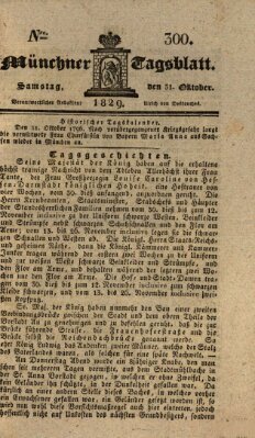 Münchener Tagblatt Samstag 31. Oktober 1829