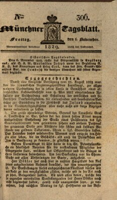 Münchener Tagblatt Freitag 6. November 1829