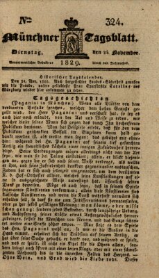 Münchener Tagblatt Dienstag 24. November 1829