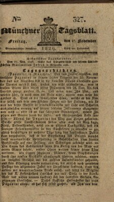 Münchener Tagblatt Freitag 27. November 1829