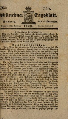 Münchener Tagblatt Sonntag 13. Dezember 1829