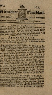 Münchener Tagblatt Dienstag 15. Dezember 1829