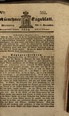 Münchener Tagblatt Dienstag 22. Dezember 1829