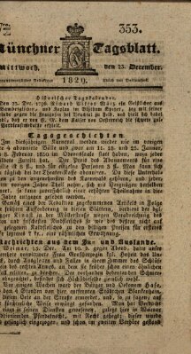 Münchener Tagblatt Mittwoch 23. Dezember 1829