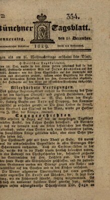 Münchener Tagblatt Donnerstag 24. Dezember 1829