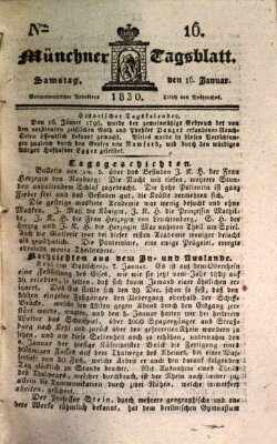 Münchener Tagblatt Samstag 16. Januar 1830