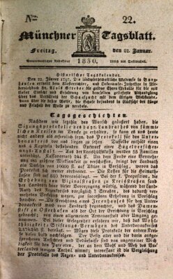 Münchener Tagblatt Freitag 22. Januar 1830