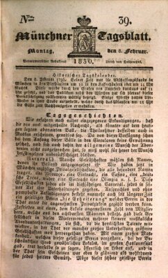 Münchener Tagblatt Montag 8. Februar 1830