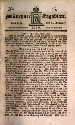 Münchener Tagblatt Sonntag 14. Februar 1830