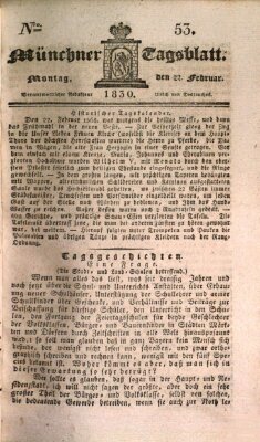 Münchener Tagblatt Montag 22. Februar 1830