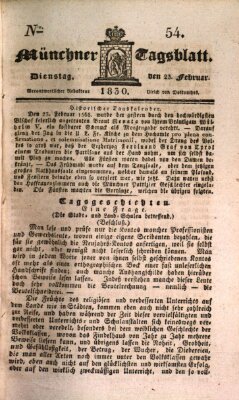 Münchener Tagblatt Dienstag 23. Februar 1830