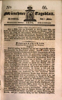 Münchener Tagblatt Sonntag 7. März 1830