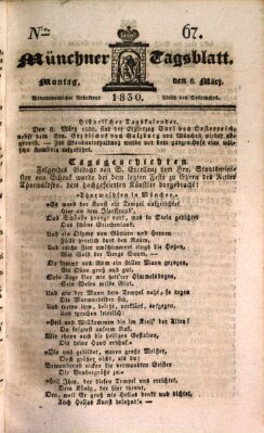 Münchener Tagblatt Montag 8. März 1830