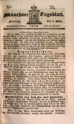 Münchener Tagblatt Freitag 19. März 1830