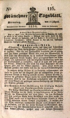 Münchener Tagblatt Dienstag 27. April 1830