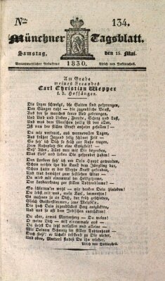 Münchener Tagblatt Samstag 15. Mai 1830