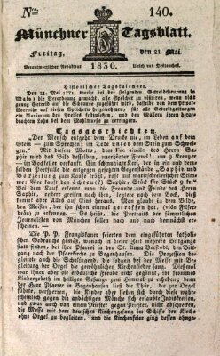 Münchener Tagblatt Freitag 21. Mai 1830