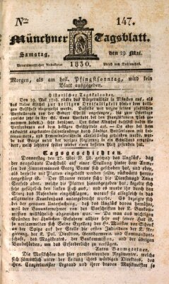 Münchener Tagblatt Samstag 29. Mai 1830